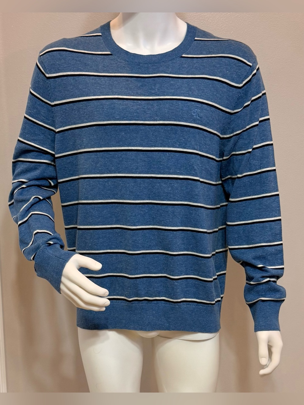 Calvin Klein Sweater Crew- Neck Men 100% Cotton ; size L/G made in Vietnam - Picture 1 of 7